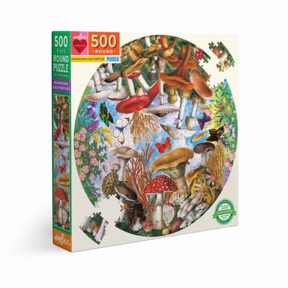 Puzzle - Mushrooms And Butterflies 500 Pieces