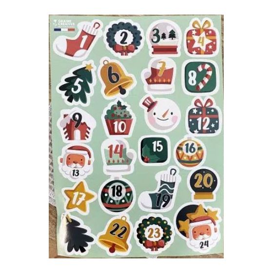 24 STICKERS HAPPY CHRISTMAS IM#6569