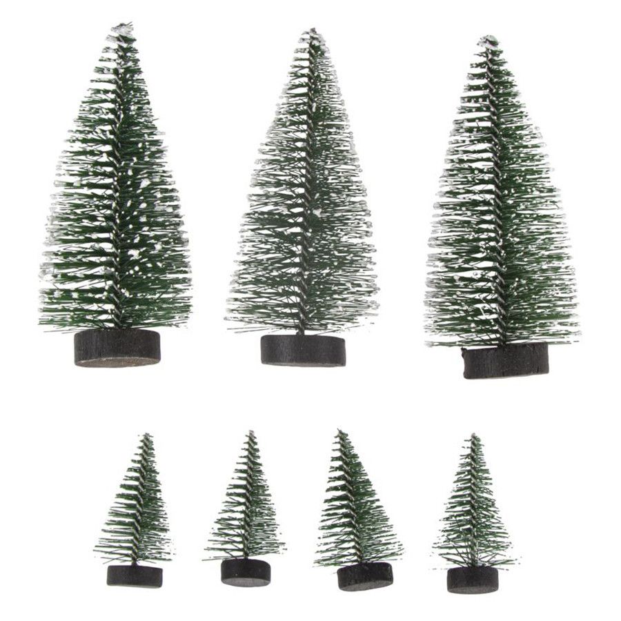 boite de 7 pieces déco sapins enneigés Rayher boite de 7 pieces déco sapins enneigés Rayher