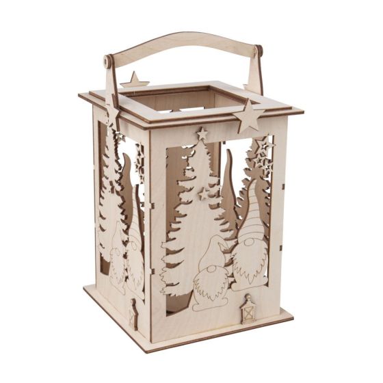 lanterne en bois lutin Rayher