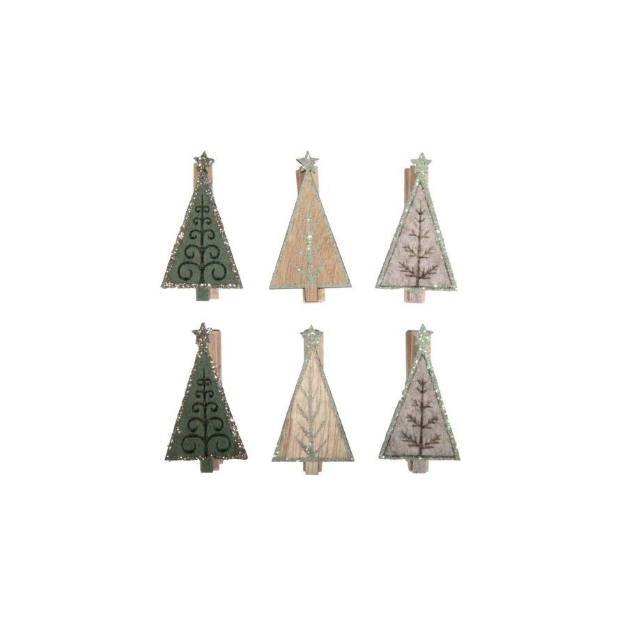 pince en bois sapin de noel Rayher