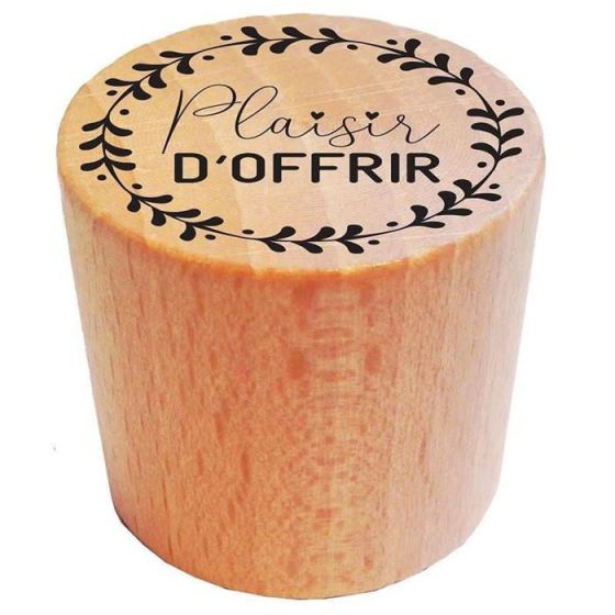 Tampon bois rond Plaisir D'Offrir
