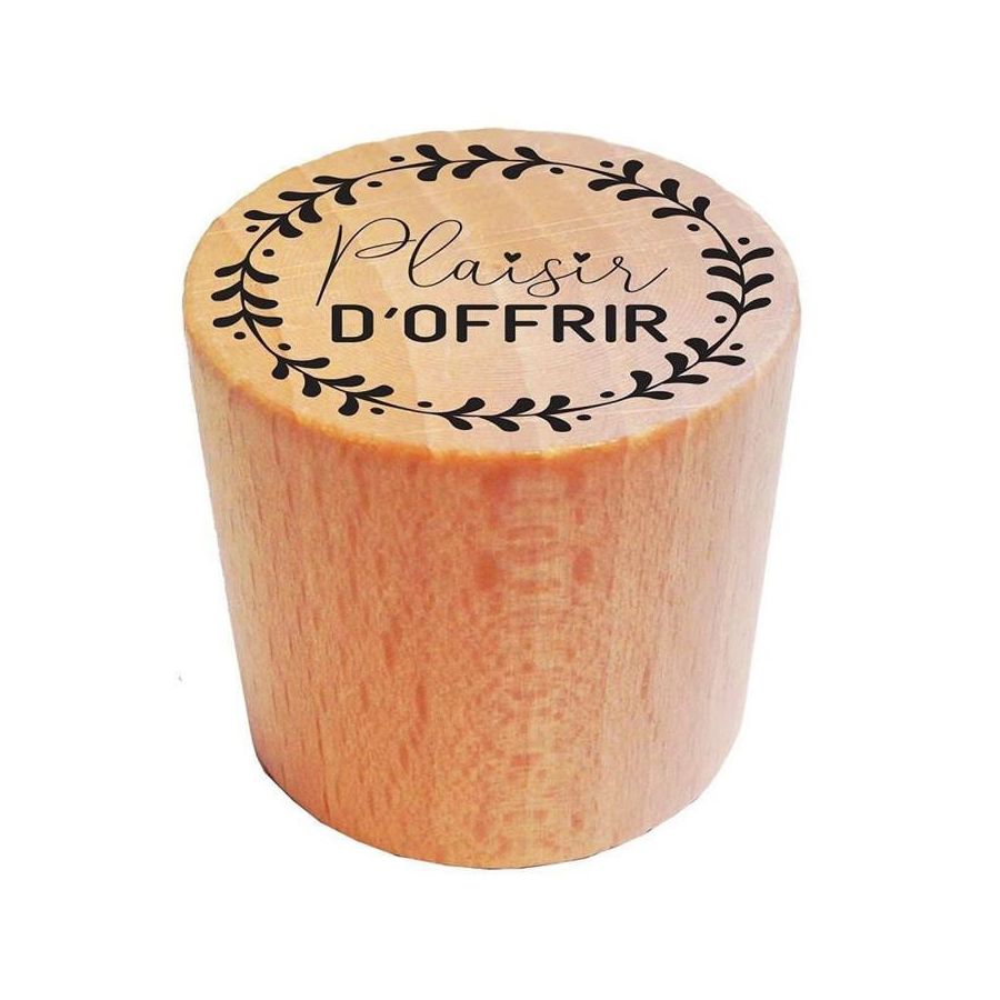 Tampon bois rond Plaisir D'Offrir Tampon bois rond Plaisir D'Offrir