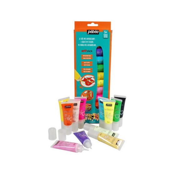 KIT DECOUVERTE PEBEO JE CREE  MES AUTOCOLLANTS  12X20ML IM#6661