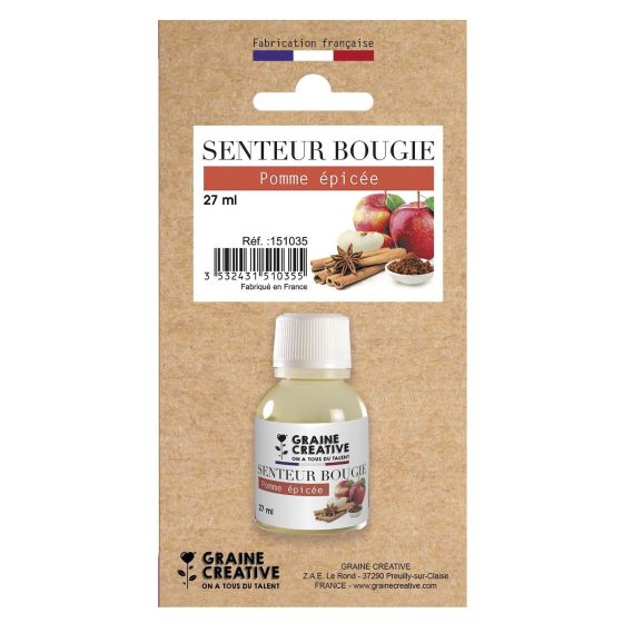 skin senteur bougie pomme épicée Graine créative