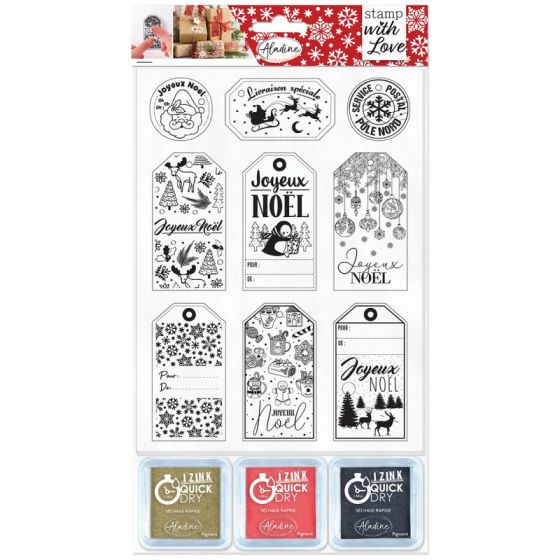 STAMP WITH LOVE ETIQUETTES - CADEAUX NOEL IM#6759