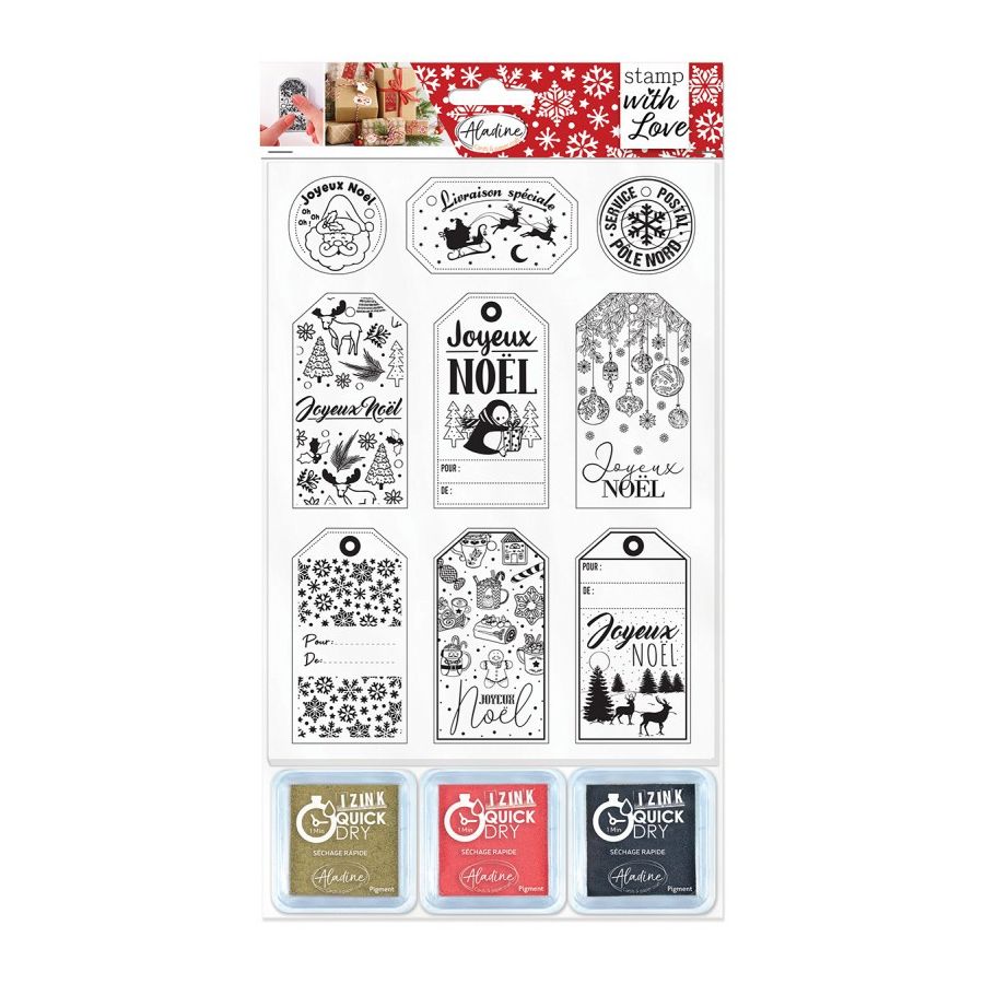 STAMP WITH LOVE ETIQUETTES - CADEAUX NOEL IM#6759