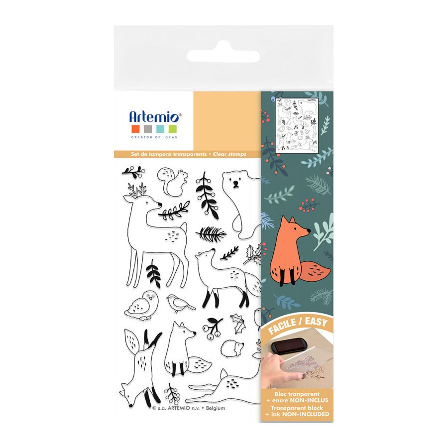 SET TAMPONS TRANSPARENTS "WOODSY CHRISTMAS" ANIMAUX IM#6799