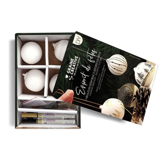 COFFRET BOULES NOEL A DECORER IM#6900