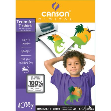 5 F. TRANSFERT T SHIRT A4 140G NOIR IM#696