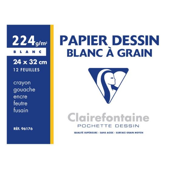 POCHETTE PAPIER A GRAIN 224G 24x32 12F IM#787