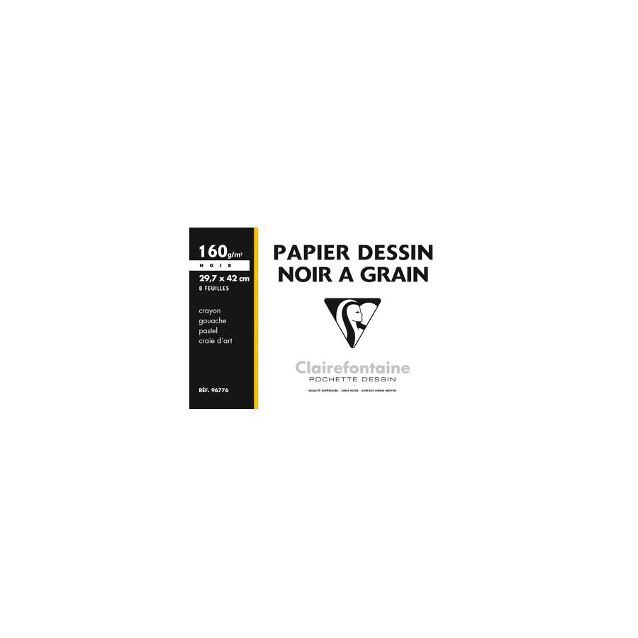 POCHETTE PAPIER DESSIN NOIR A3 160G IM#792