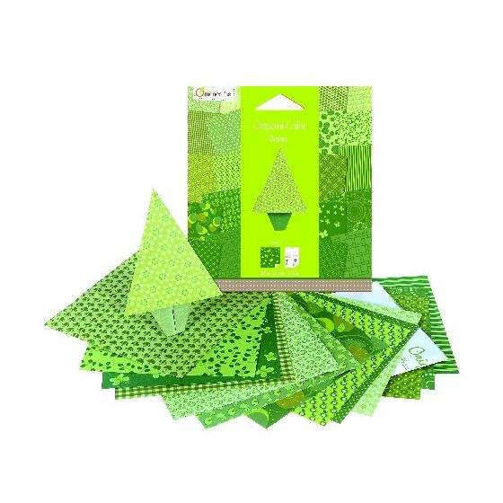 POCHETTE ORIGAMI COLOR 12X12CM VERT IM#803