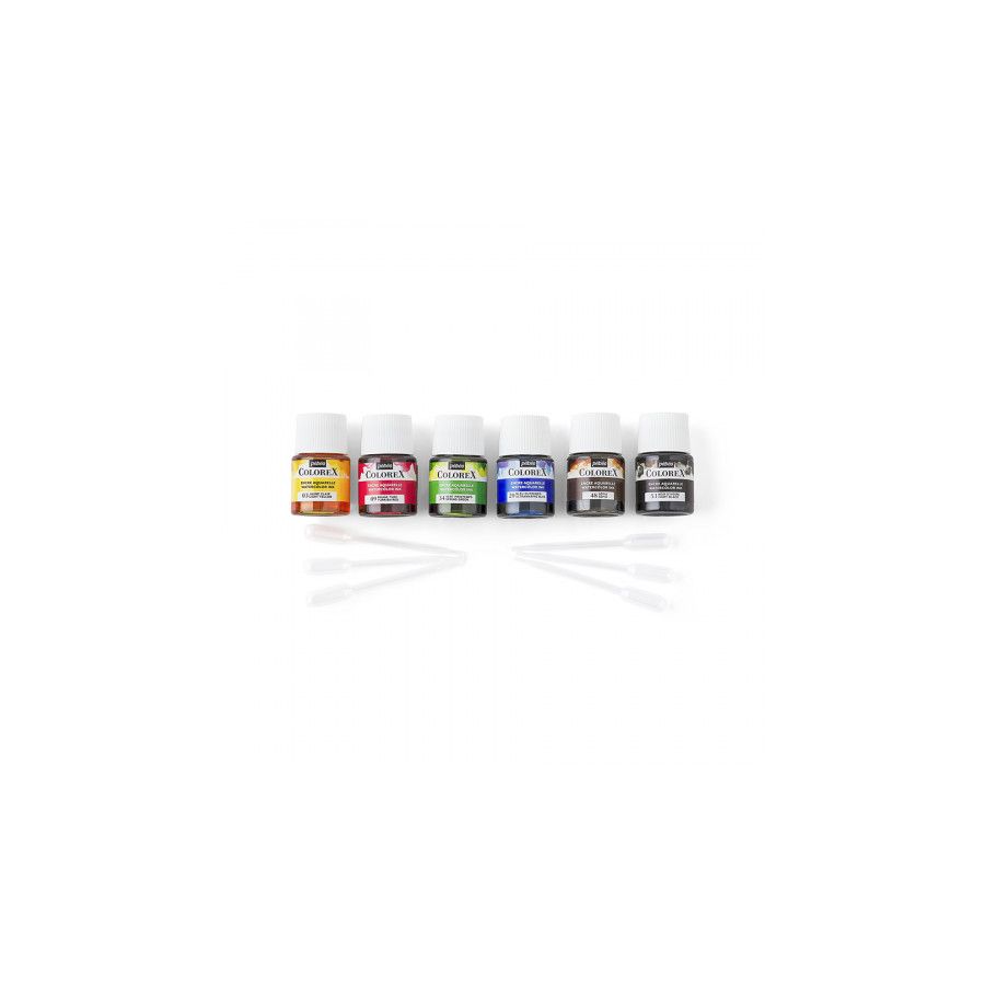 Pebeo - Set De 6X20 Ml Essentiels Encre Aquarelle Colorex