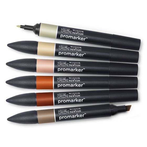 SET 6 PROMARKERS TONS TERREUX WINSOR & NEWTON IM#8193