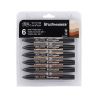 SET 6 BRUSHMARKER TONS CHAIR WINSOR & NEWTON IM#8195