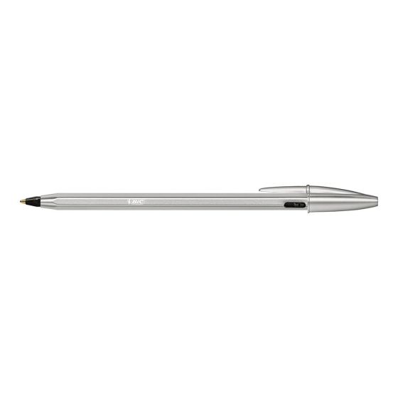 Stylo Bic Noir Cristal Re'New Rechargeable + 2 Recharges
