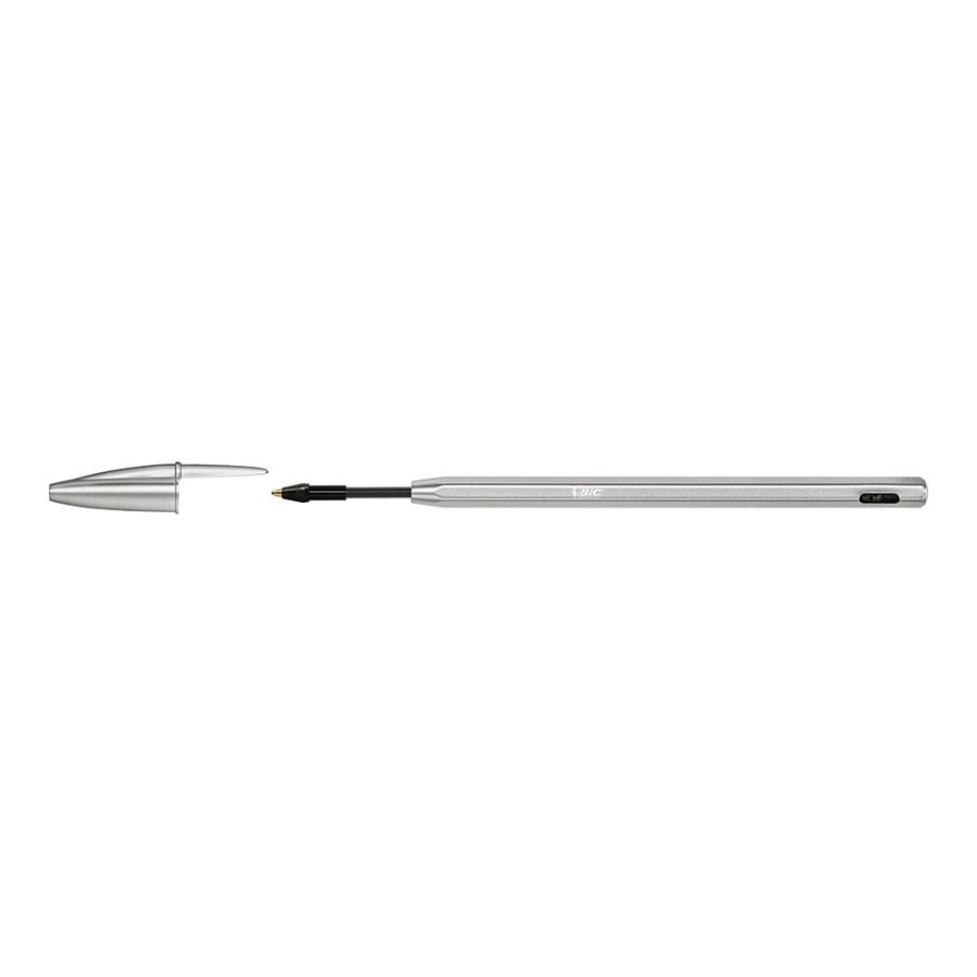 Stylo Bic Noir Cristal Re'New Rechargeable + 2 Recharges