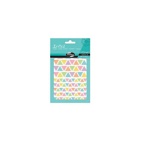 GOMMETTES COLOREES TRIANGLES 4 x 10,5X16CM IM#848