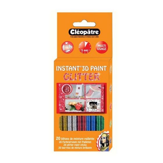 SACHET 20 BATONS COLLE - PAILLETTEE 5 COULEURS IM#867
