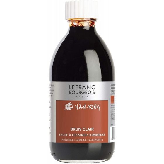 ENCRE DE COULEUR INDELEBILE NAN-KING 250ML LEFRANC BOURGEOIS Couleur:BRUNIM#8672