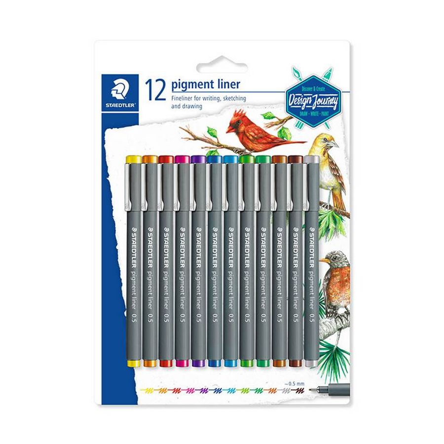 FEUTRE PIGMENT LINER POINTE CALIBREE 0,5 12 COULEURS STAEDTLER IM#8836 FEUTRE PIGMENT LINER POINTE CALIBREE 0,5 12 COULEURS STAEDTLER IM#8836