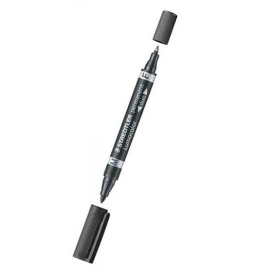 MARQUEUR LUMOCOLOR PERMANENT  DUO NOIR IM#8845