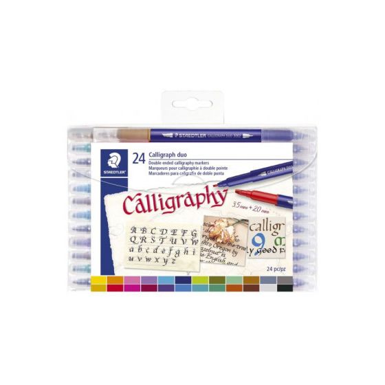 SET 24 FEUTRES CALLIGRAPHIE   ASSORTIS IM#8862