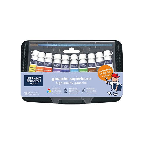 BOITE 10 TUBES GOUACHE 10ML   L&B IM#8873