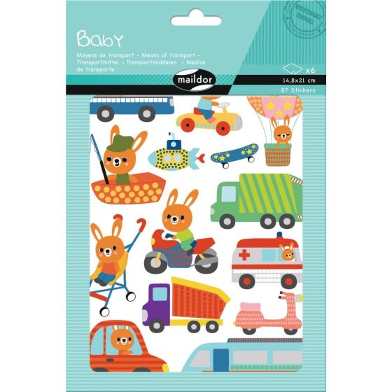 sachet 6 planches de gommettes baby