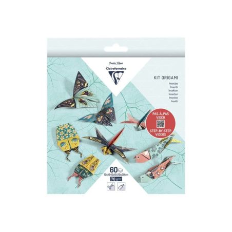POCHETTE ORIGAMI INSECTES 60 FEUILLES 70G 3 FORMATS CLAIREFONTAINE IM#9187 POCHETTE ORIGAMI INSECTES 60 FEUILLES 70G 3 FORMATS CLAIREFONTAINE IM#9187