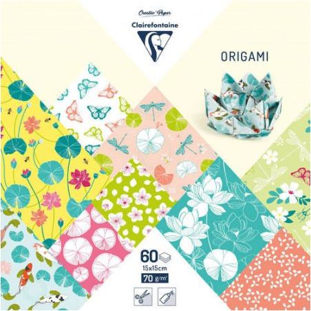 POCHETTE ORIGAMI PRINTEMPS 60 FEUILLES 15X15CM 70G CLAIREFONTAINE IM#9190 POCHETTE ORIGAMI PRINTEMPS 60 FEUILLES 15X15CM 70G CLAIREFONTAINE IM#9190