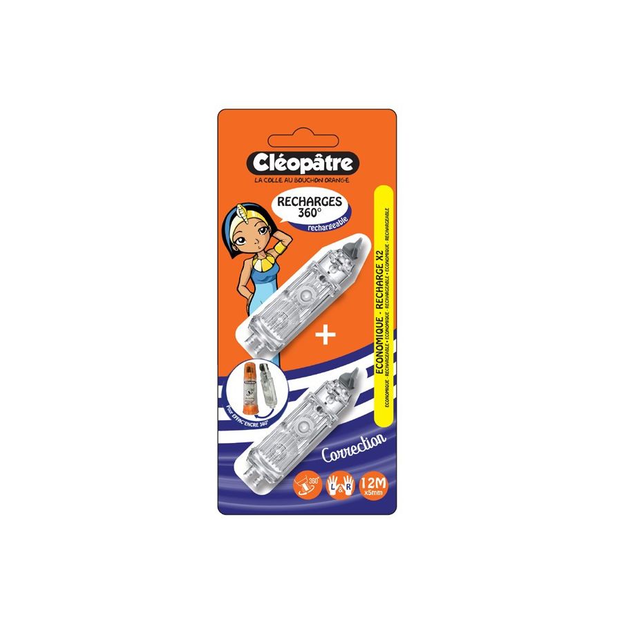 Lot recharges correcteur effac'encre Cléopâtre Color'i
